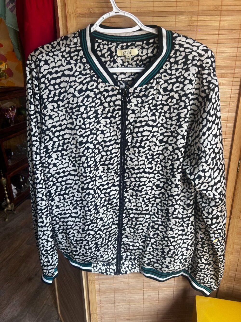 Kori America leopard print jacket womens medium